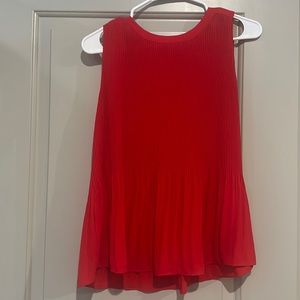 Ann Taylor Loft Red Peplum Tank